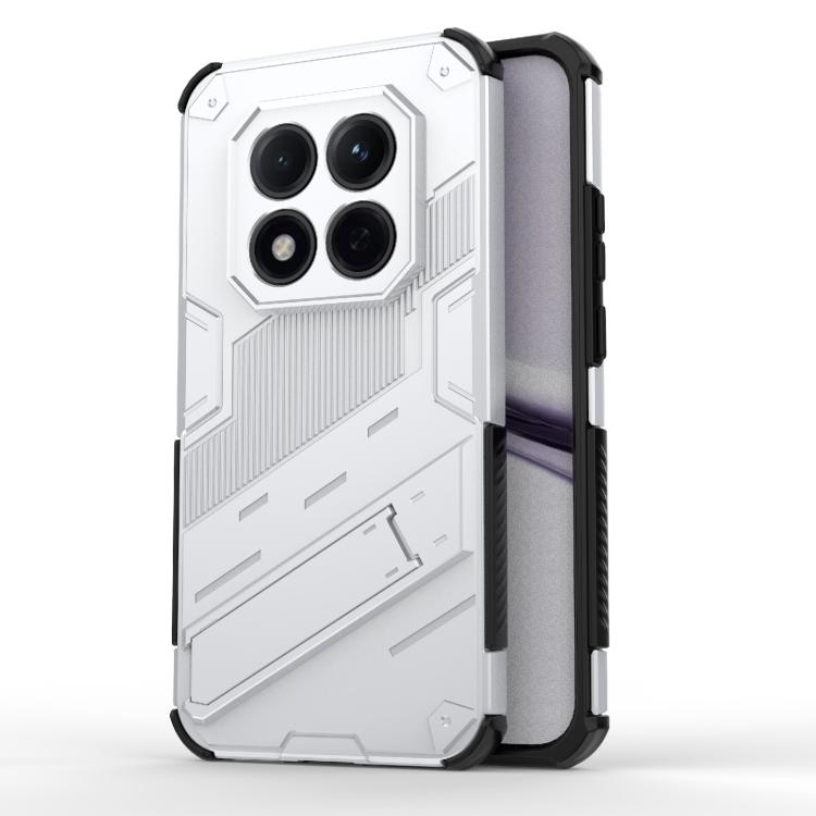 

For Redmi Note 15 Pro 5G Global 163.6mm Punk Armor 2 in 1 PC + TPU Phone Case with Holder(White)