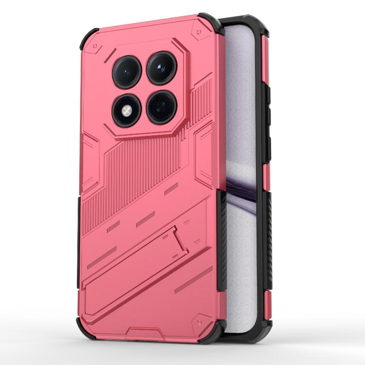 

For Redmi Note 15 Pro 5G Global 163.6mm Punk Armor 2 in 1 PC + TPU Phone Case with Holder(Light Red)