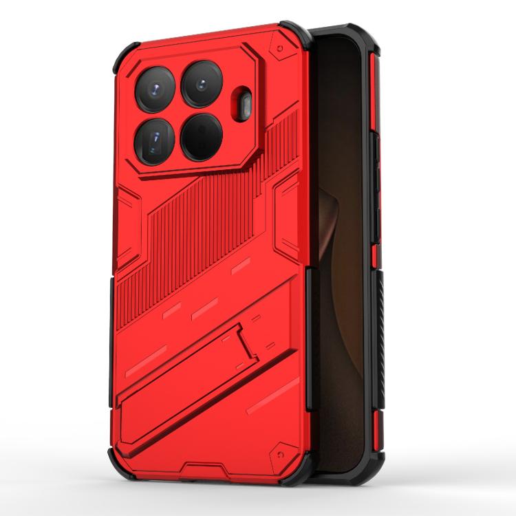 

For Xiaomi 15T Pro 5G Global Punk Armor 2 in 1 PC + TPU Phone Case with Holder(Red)
