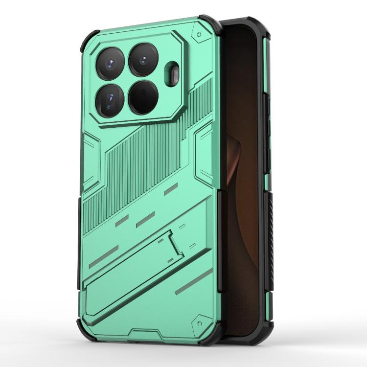

For Xiaomi 15T Pro 5G Global Punk Armor 2 in 1 PC + TPU Phone Case with Holder(Green)