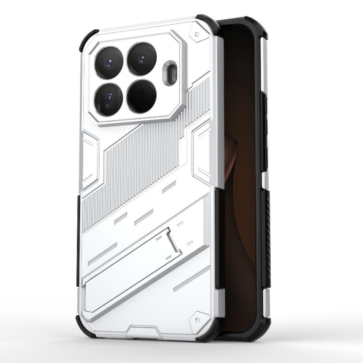 

For Xiaomi 15T Pro 5G Global Punk Armor 2 in 1 PC + TPU Phone Case with Holder(White)