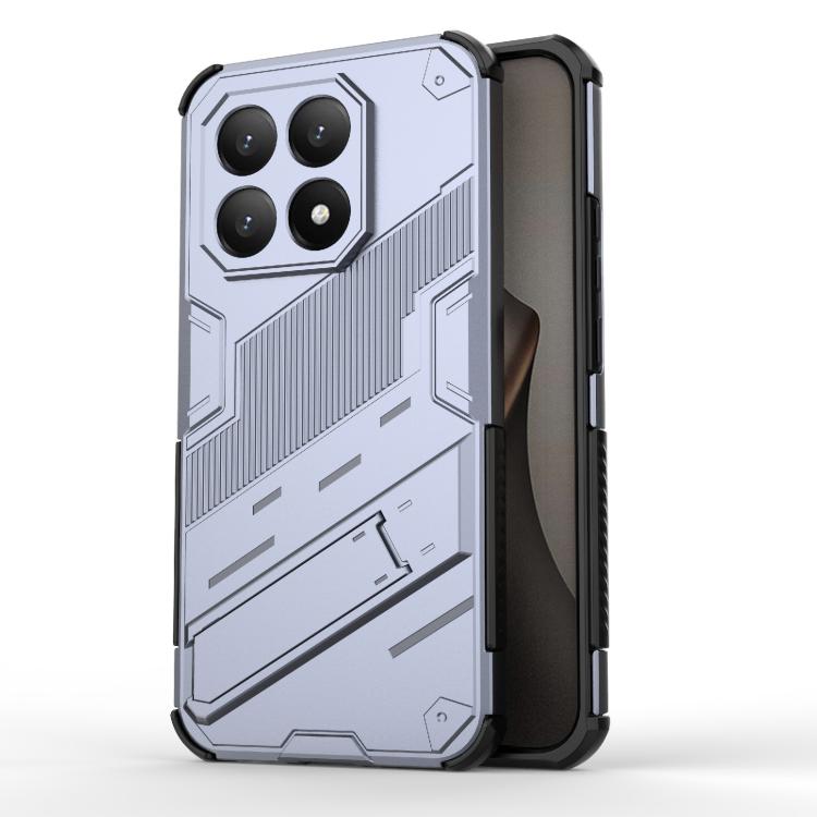 

For Xiaomi 15T 5G Global Punk Armor 2 in 1 PC + TPU Phone Case with Holder(Grey)