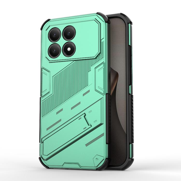 

For Redmi K90 / Poco F8 Pro Punk Armor 2 in 1 PC + TPU Phone Case with Holder(Green)