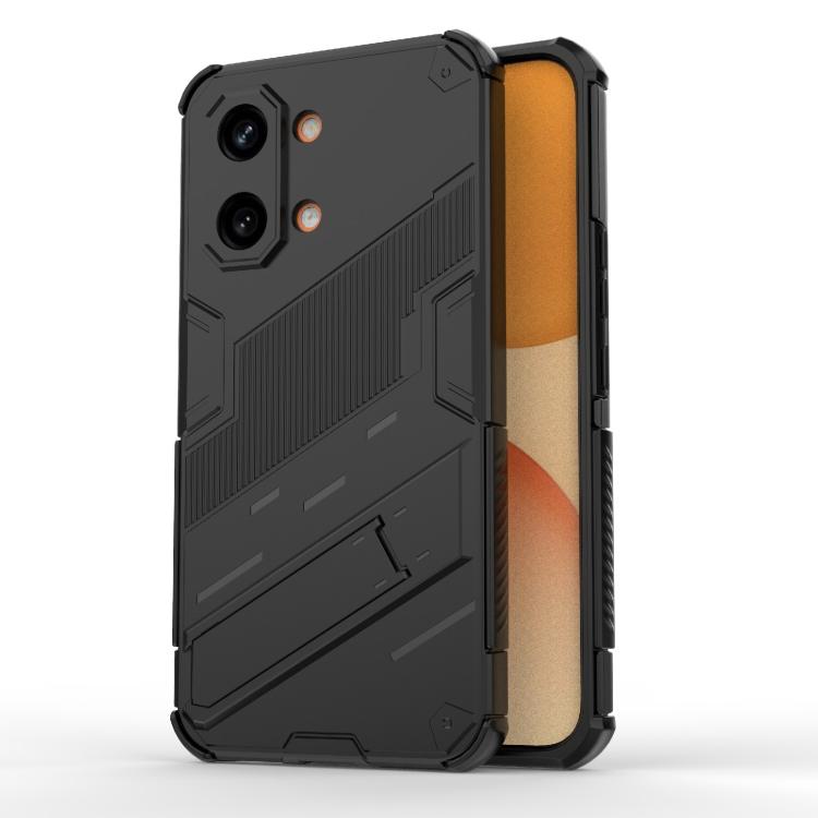 

For Redmi Turbo 5 Max 5G Punk Armor 2 in 1 PC + TPU Phone Case with Holder(Black)