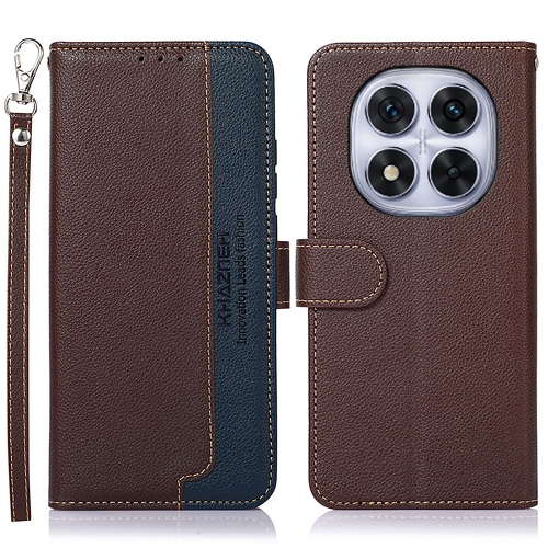 

For Redmi Note 14 Pro 4G / 14 Pro+ 5G Global KHAZNEH Litchi Texture Leather RFID Phone Case(Brown)