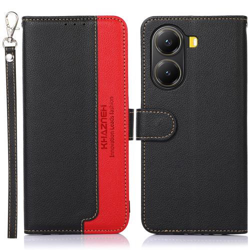 

For Redmi Turbo 4 KHAZNEH Litchi Texture Leather RFID Phone Case(Black)