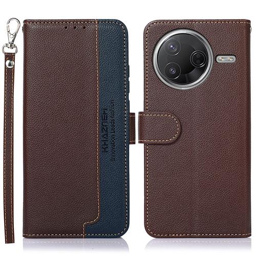 

For Redmi K80 / K80 Pro KHAZNEH Litchi Texture Leather RFID Phone Case(Brown)