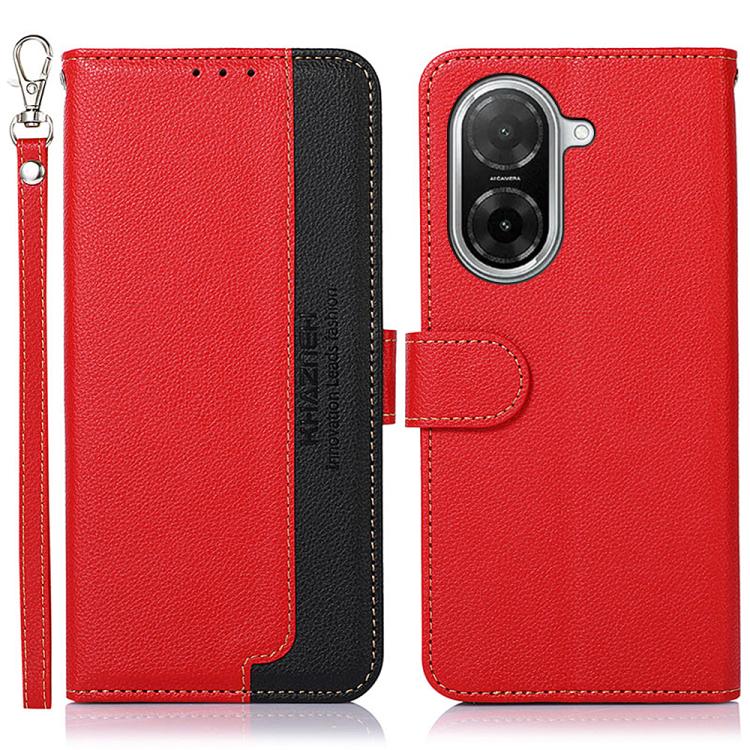 

For Redmi A5 4G 173.3mm KHAZNEH Litchi Texture Leather RFID Phone Case(Red)
