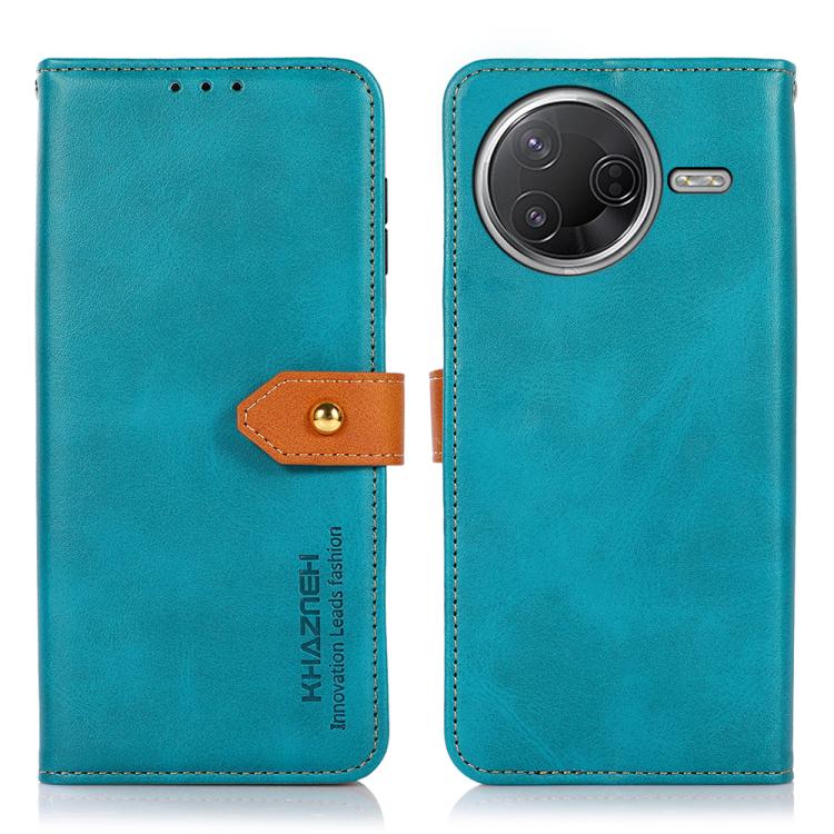 

For Redmi K80 / K80 Pro KHAZNEH Cowhide Texture Flip Leather Phone Case(Blue)