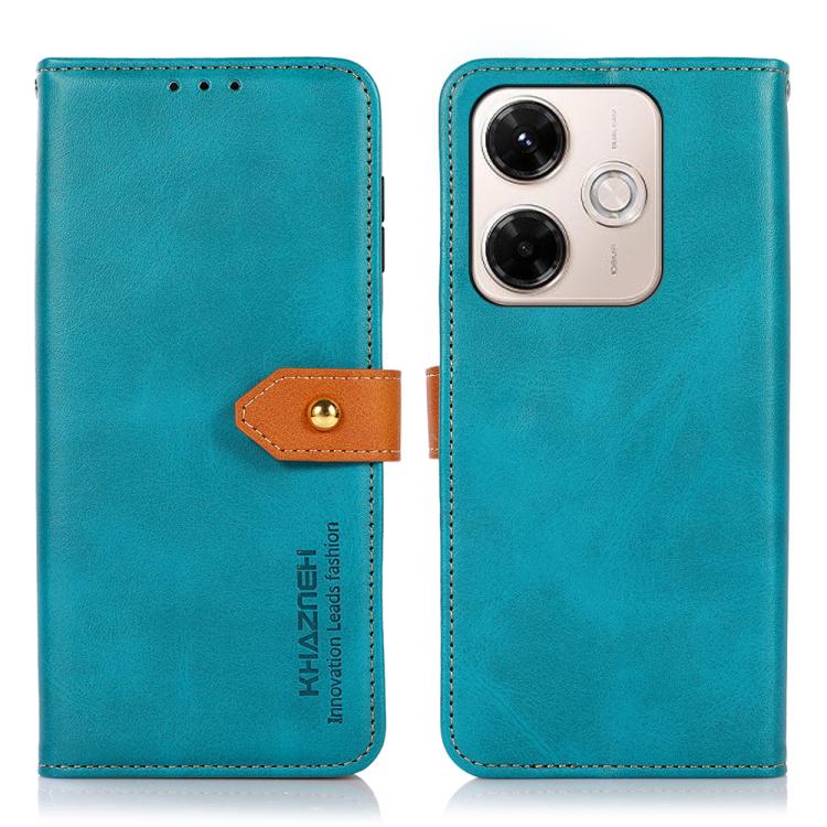 

For Redmi 13X KHAZNEH Cowhide Texture Flip Leather Phone Case(Blue)