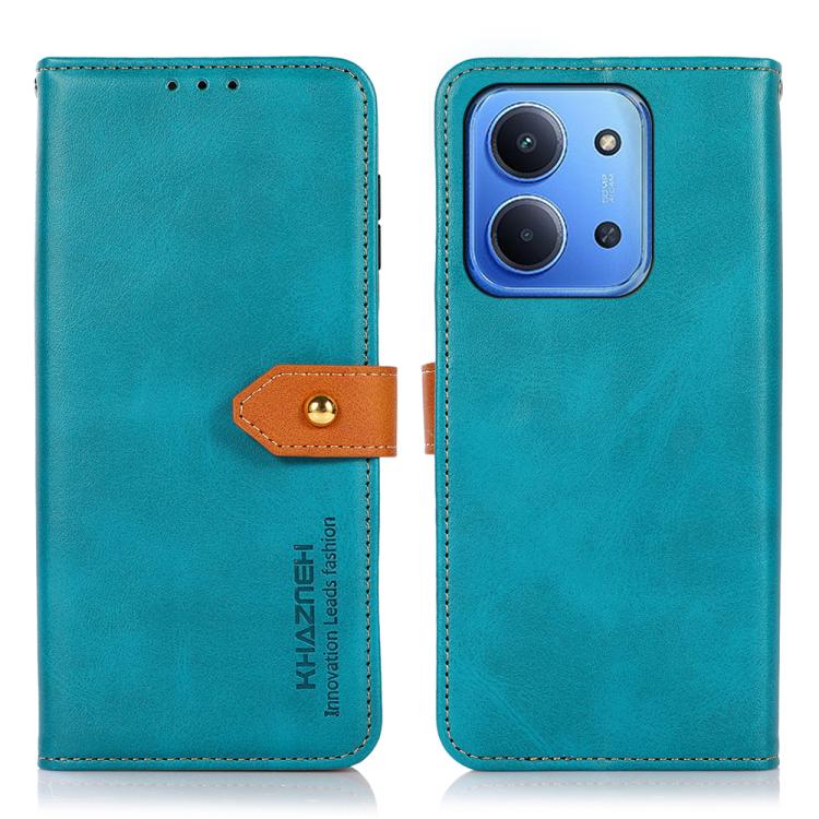 

For Redmi 15C 5G / 4G EU 173mm KHAZNEH Cowhide Texture Flip Leather Phone Case(Blue)