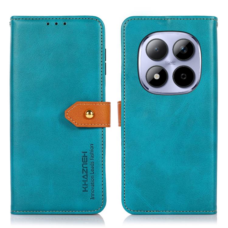 

For Redmi Note 15 Pro+ 5G Global 163.3 KHAZNEH Cowhide Texture Flip Leather Phone Case(Blue)