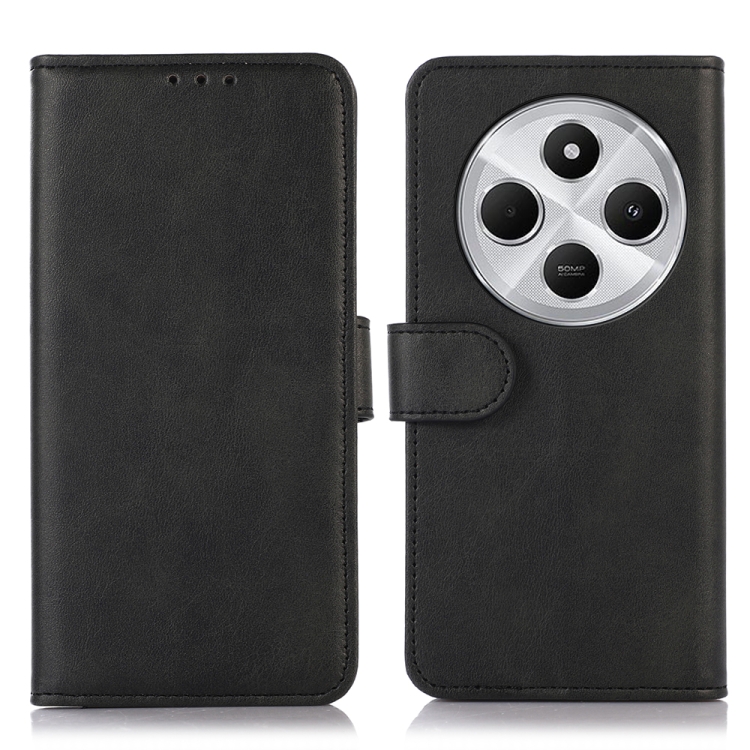 

For Redmi 14C 4G Cow Texture Leather Phone Case(Black)