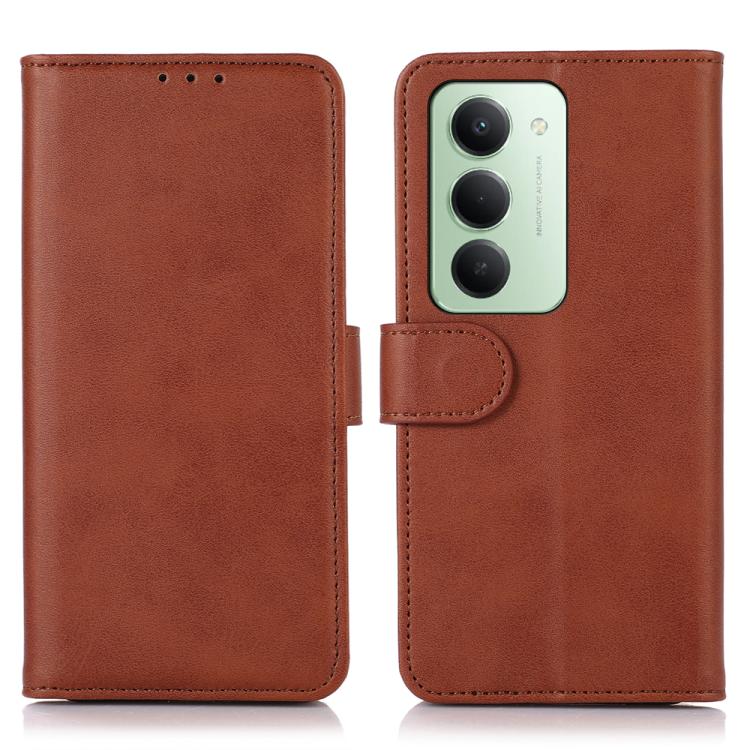 

For Redmi 15 5G / 4G EU 171mm Cow Texture Leather Phone Case(Brown)