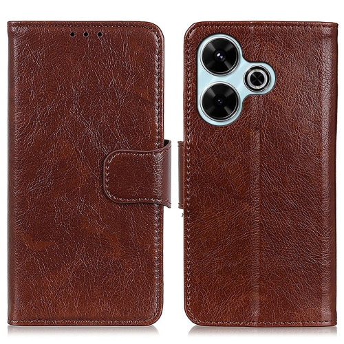 

For Xiaomi Redmi 13 4G Nappa Texture Horizontal Flip Leather Phone Case(Brown)