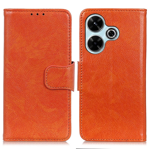 

For Xiaomi Redmi 13 4G Nappa Texture Horizontal Flip Leather Phone Case(Orange)