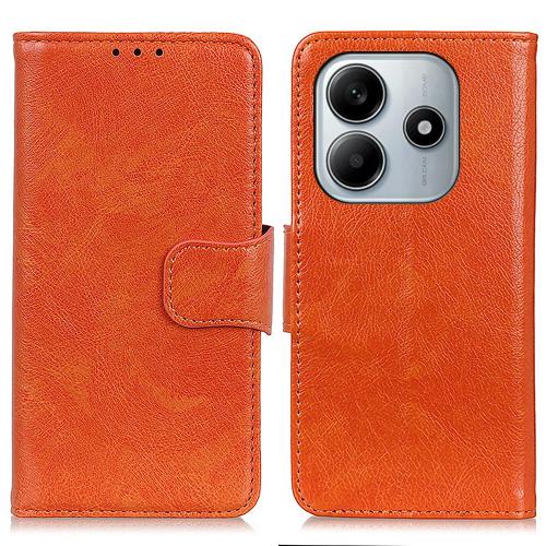 

For Redmi Note 14 4G 164.84mm Nappa Texture Horizontal Flip Leather Phone Case(Orange)