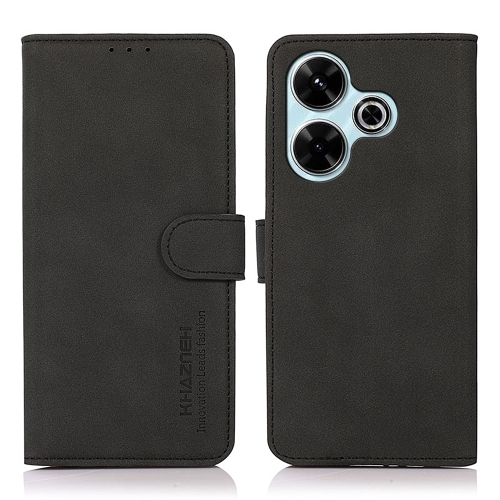 

For Xiaomi Redmi 13 4G KHAZNEH Matte Texture Leather Phone Case(Black)