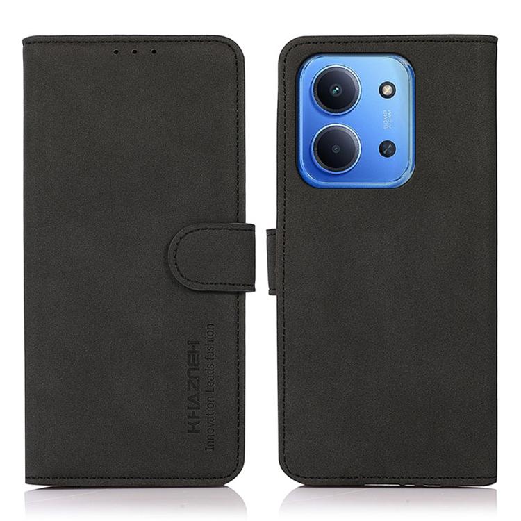 

For Redmi 15C 4G EU / 15C 5G 173.1mm KHAZNEH Matte Texture Leather Phone Case(Black)