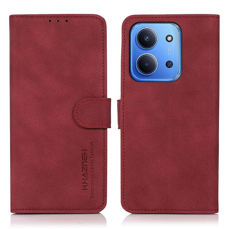 

For Redmi 15C 5G / 4G EU 173mm KHAZNEH Matte Texture Leather Phone Case(Red)