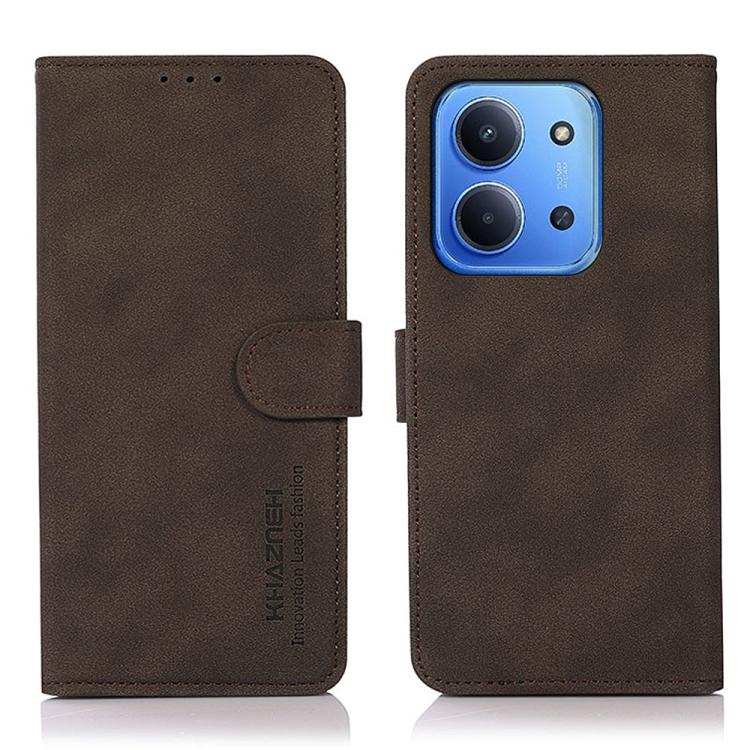 

For Redmi 15C 5G / 4G EU 173mm KHAZNEH Matte Texture Leather Phone Case(Brown)