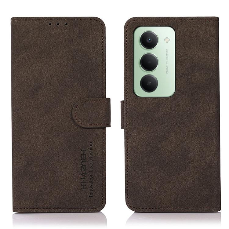 

For Redmi 15 5G Global / 15 4G SEA KHAZNEH Matte Texture Leather Phone Case(Brown)