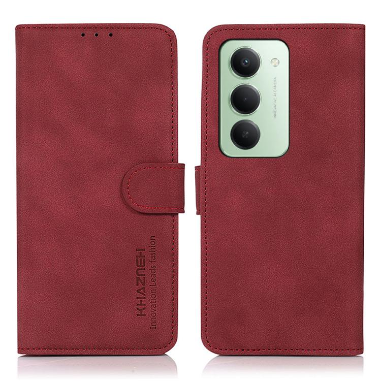 

For Redmi 15 5G / 4G EU 171mm KHAZNEH Matte Texture Leather Phone Case(Red)