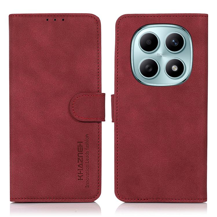 

For Redmi Note 15 5G Global 164mm KHAZNEH Matte Texture Leather Phone Case(Red)