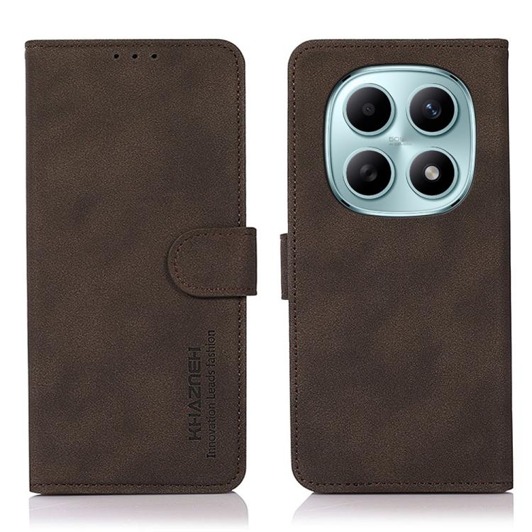 

For Redmi Note 15 5G Global 164mm KHAZNEH Matte Texture Leather Phone Case(Brown)