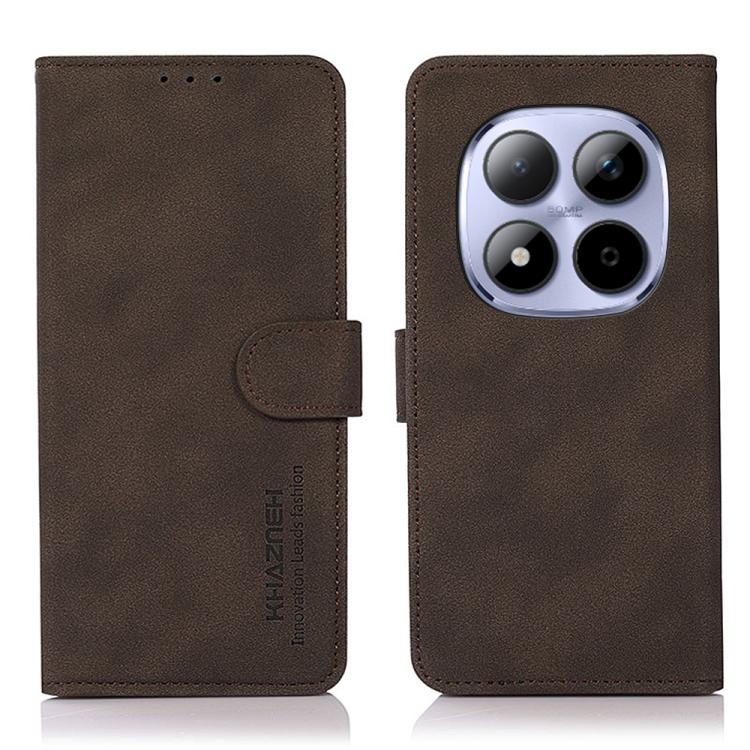 

For Redmi Note 15 Pro+ 5G Global 163.3 KHAZNEH Matte Texture Leather Phone Case(Brown)
