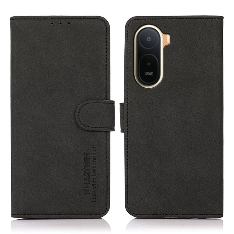 

For Redmi A7 Pro 171mm/Poco C85x 5G KHAZNEH Matte Texture Leather Phone Case(Black)