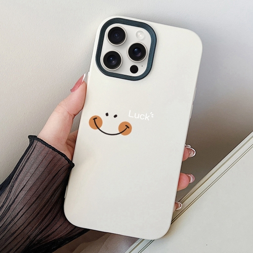 

For iPhone 13 Pro Max Smile Face PC Hybrid TPU Phone Case(White)