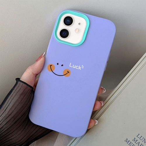 

For iPhone 11 Smile Face PC Hybrid TPU Phone Case(Purple)