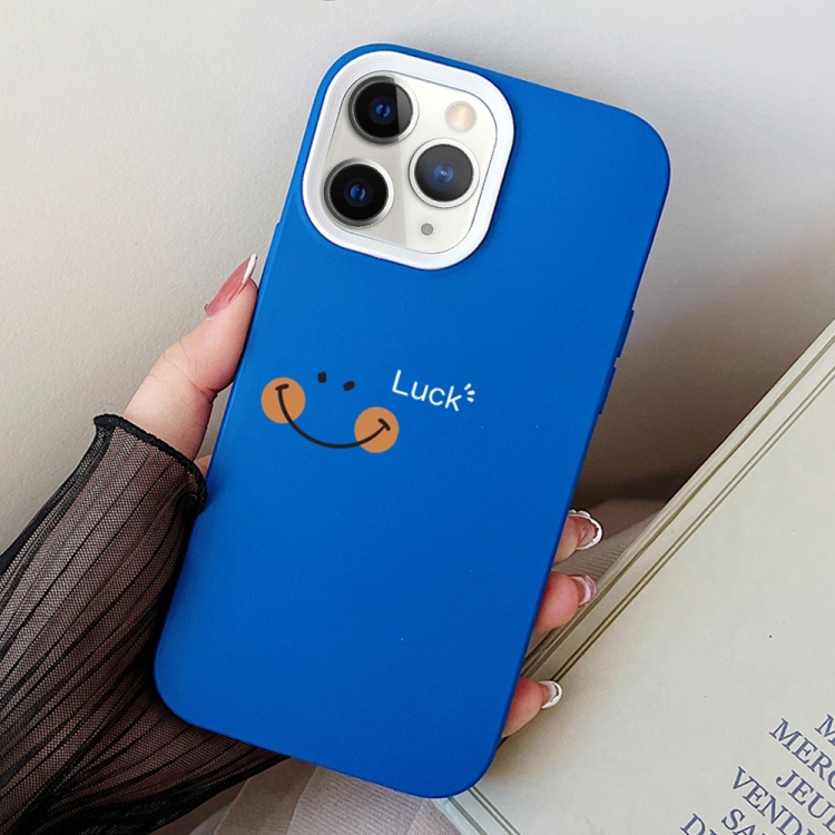 

For iPhone 11 Pro Smile Face PC Hybrid TPU Phone Case(Blue)
