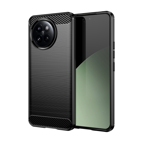 

For Xiaomi 14 Civi Brushed Texture Carbon Fiber TPU Phone Case(Black)