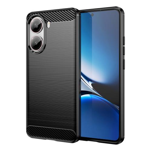 

For Xiaomi Poco X7 Pro Carbon Fiber Brushed Texture TPU Phone Case(Black)