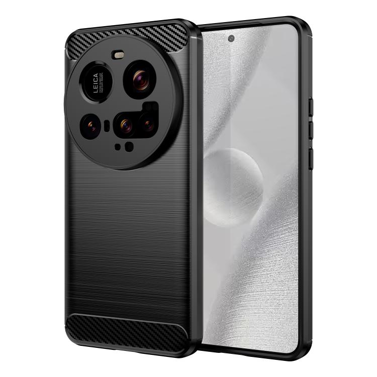 

For Xiaomi 15 Ultra Carbon Fiber Brushed Texture TPU Phone Case(Black)