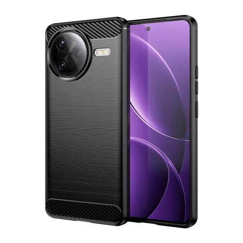 

For Xiaomi Poco F7 Ultra Carbon Fiber Brushed Texture TPU Phone Case(Black)