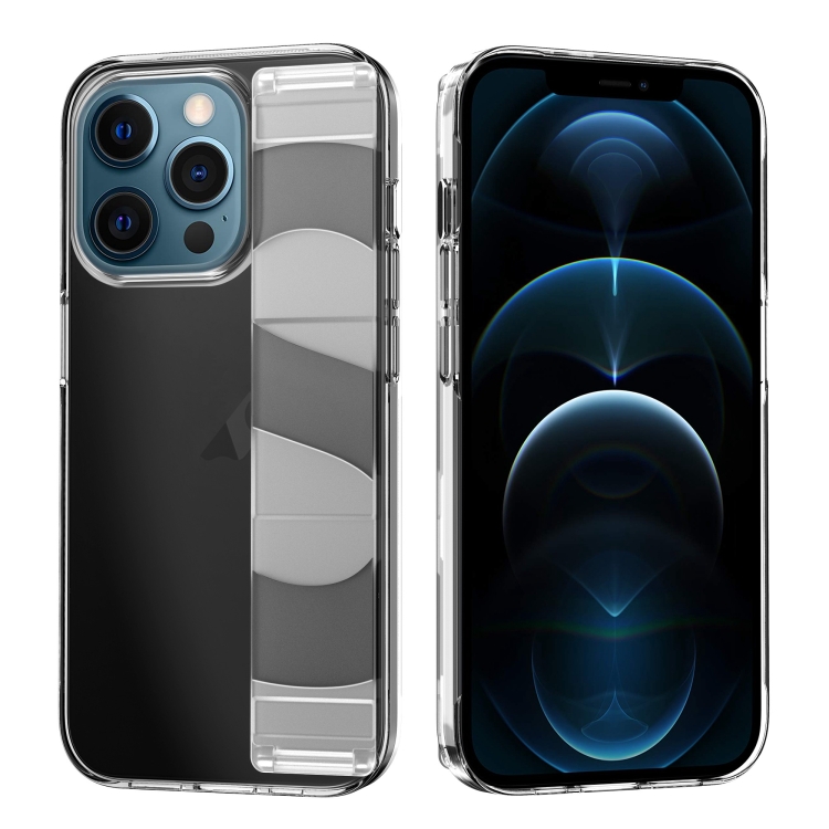 

For iPhone 12 Pro Max Silicone Wristband Holder Phone Case(Clear)
