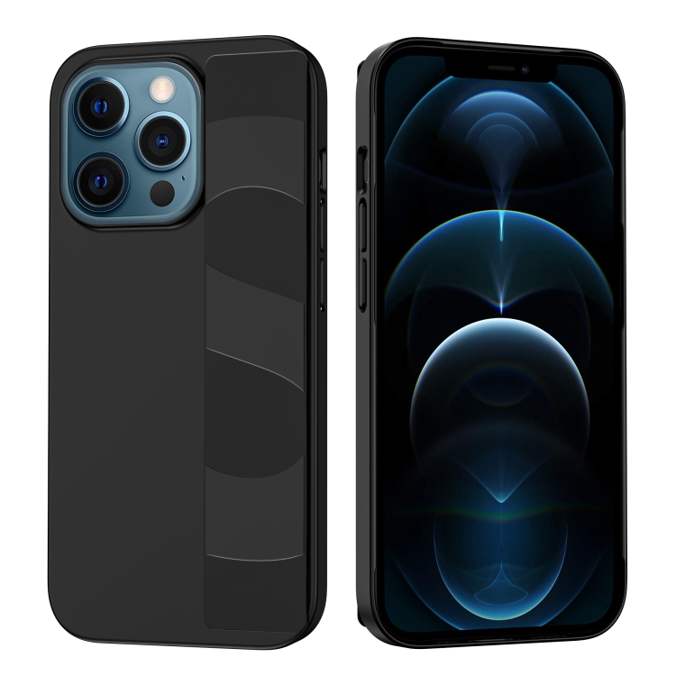 

For iPhone 12 Pro Max Silicone Wristband Holder Phone Case(Black)