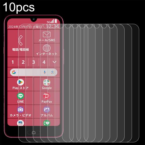 

For Fujitsu Rakuraku A401FC 10pcs 0.26mm 9H 2.5D Tempered Glass Film