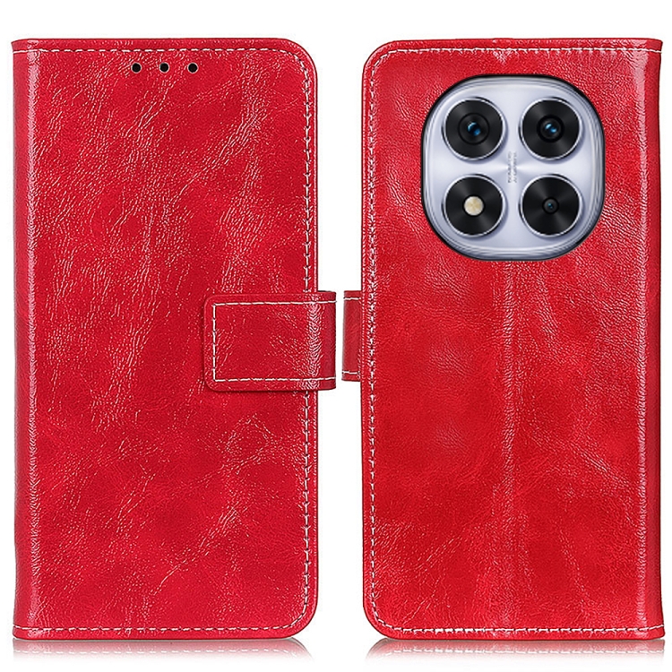 

For Redmi Note 14 Pro 4G Retro Crazy Horse Texture Leather Phone Case(Red)