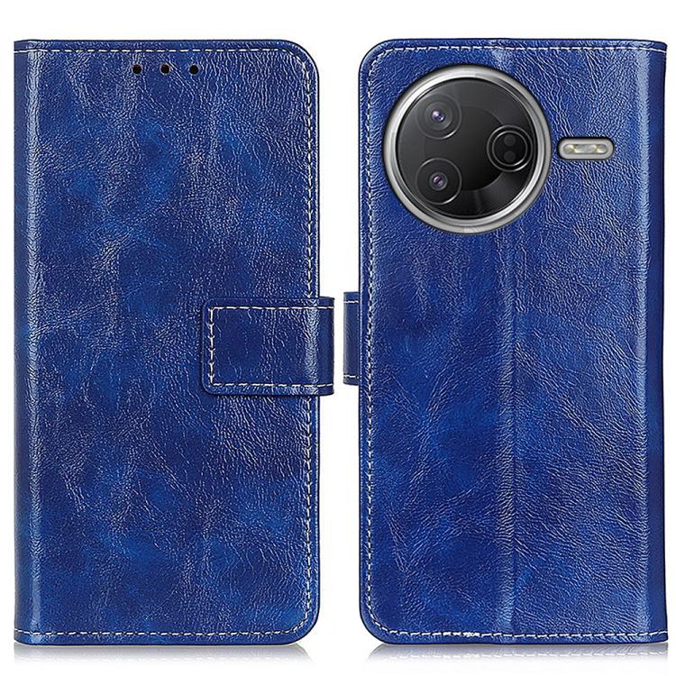 

For Redmi K80 / K80 Pro Retro Crazy Horse Texture Leather Phone Case(Blue)