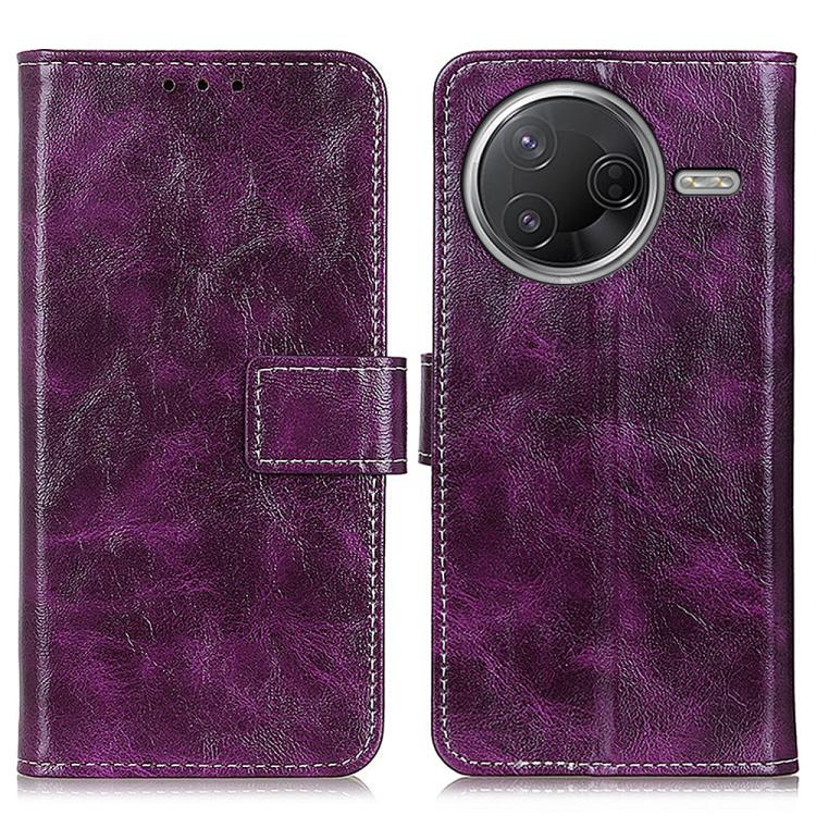 

For Redmi K80 / K80 Pro Retro Crazy Horse Texture Leather Phone Case(Purple)