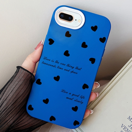 

For iPhone 7 Plus / 8 Plus Love Hearts PC Hybrid TPU Phone Case(Blue)