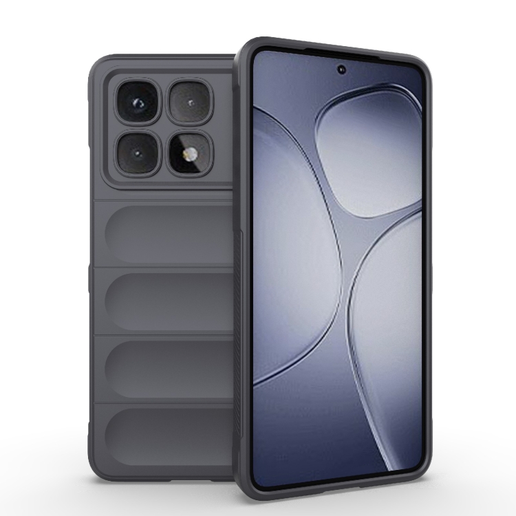 

For Redmi K70 Ultra Global Magic Shield TPU + Flannel Phone Case(Dark Grey)