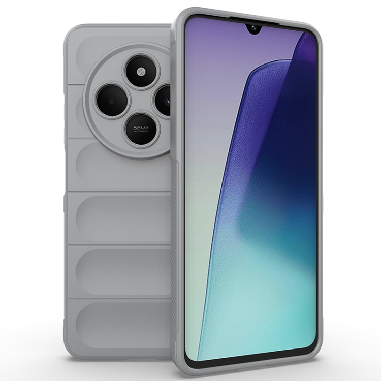 

For Redmi 14C 4G Global Magic Shield TPU + Flannel Phone Case(Grey)