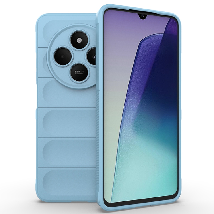 

For Redmi 14C 4G Global Magic Shield TPU + Flannel Phone Case(Light Blue)