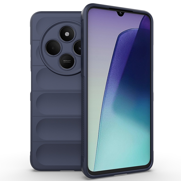 

For Redmi 14C 4G Global Magic Shield TPU + Flannel Phone Case(Dark Blue)