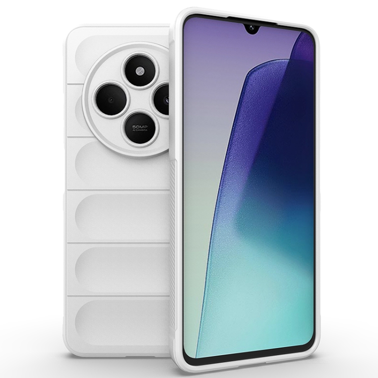 

For Redmi 14C 4G Global Magic Shield TPU + Flannel Phone Case(White)